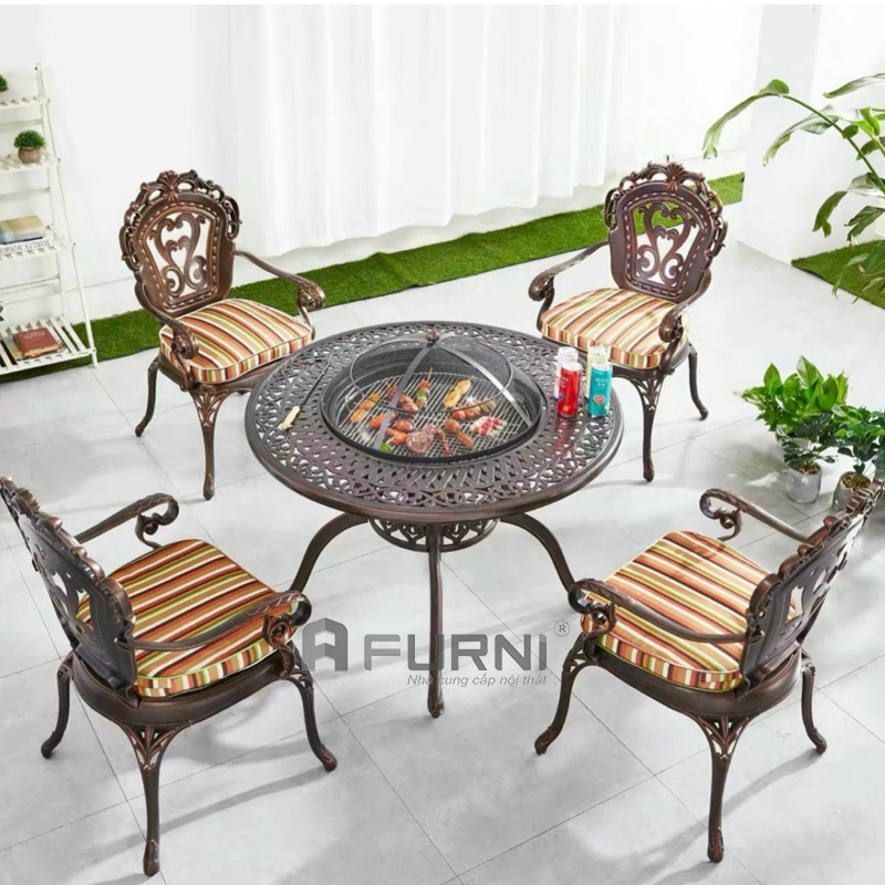 Bàn ghế nướng bbq sân vườn