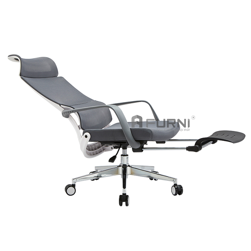 Ghế lưng lưới có ngả lưng, gác chân hiện đại nhập khẩu CR4319-M