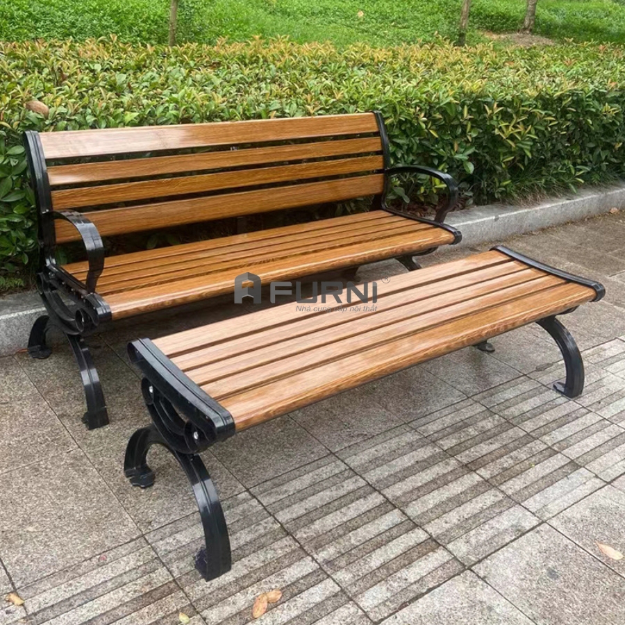 Bộ ghế ăn ngoài trời băng dài không lưng CW2005-150A/ CW2006-150A