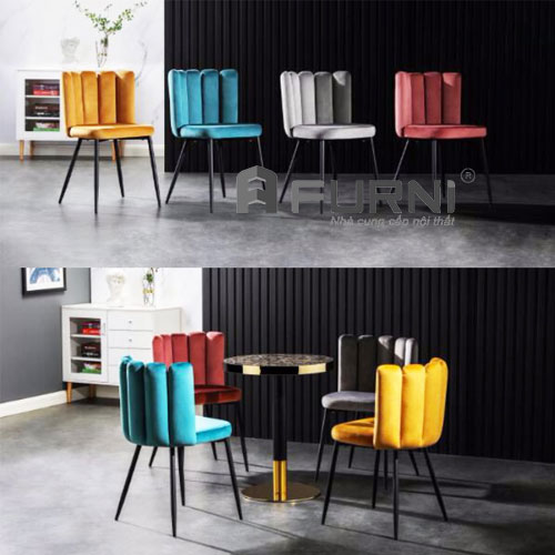 Ghế ăn cao cấp phong cách màu sắc cá tính CC 3006-F kết hợp với bàn TE 1527-P