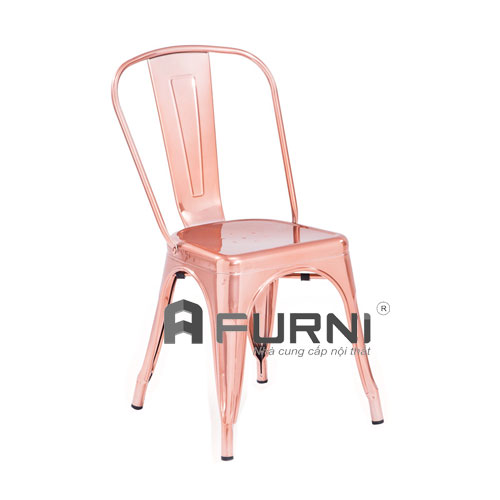 Ghế TOLIX-T12 màu hồng kim dành cho các quán trà sữa tại HCM