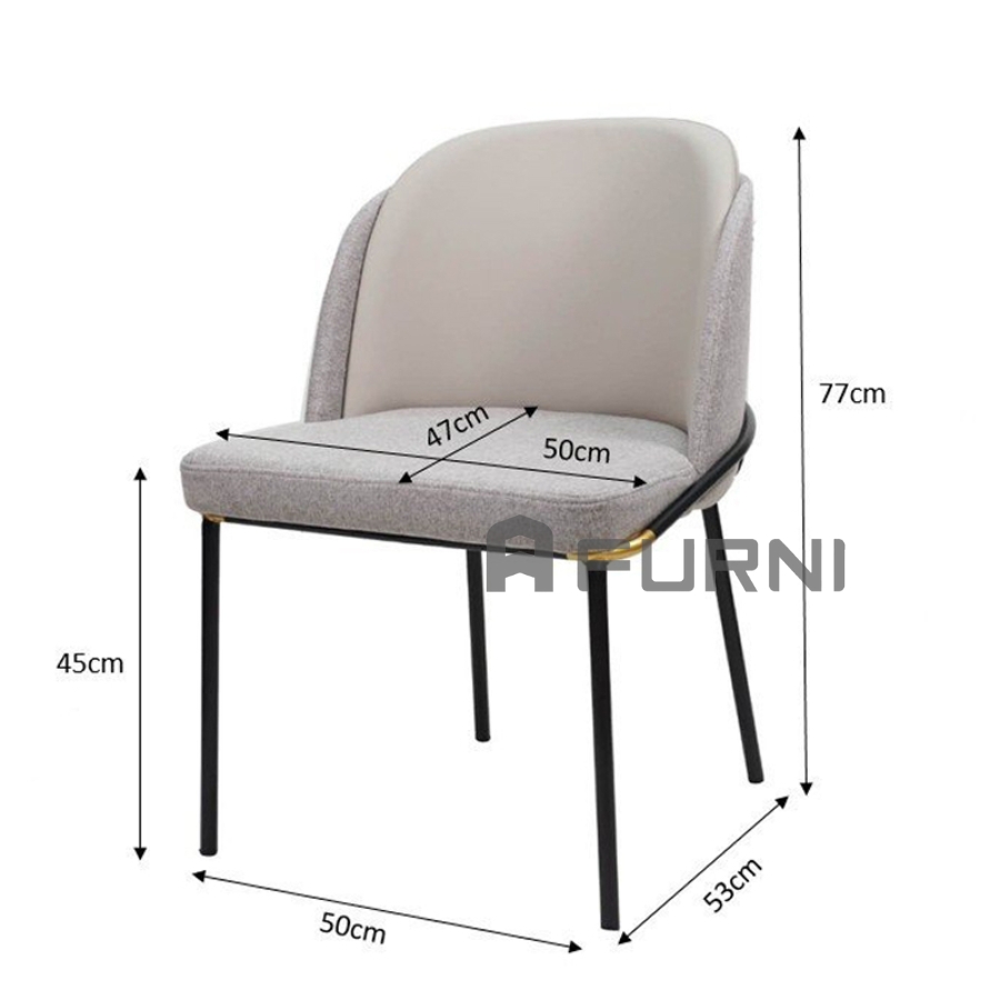 Ghế café- ghế ăn nhà hàng nệm bọc vải sang trọng ECO 19A-F