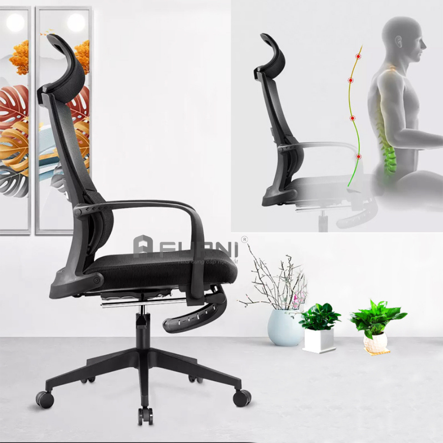 Ghế làm việc văn phòng ergonomic nhập khẩu CR4319-M