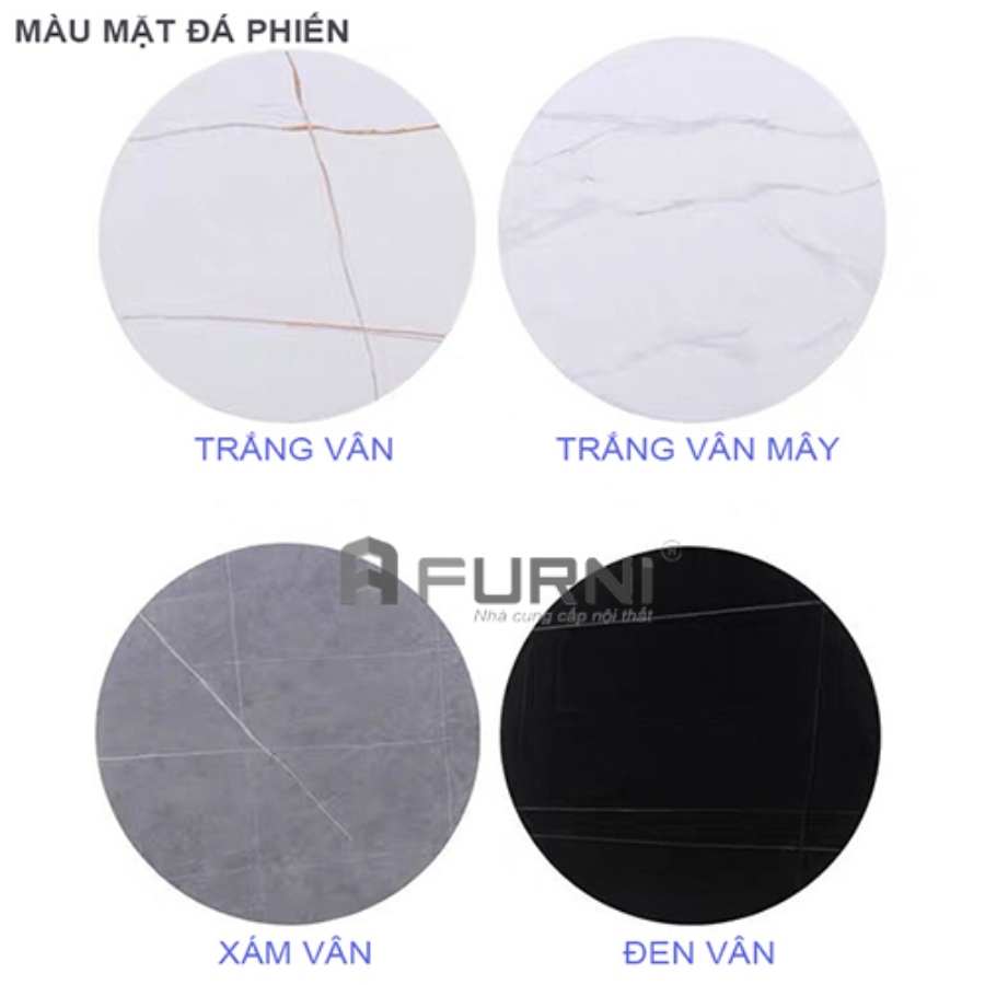 Màu và vân của mặt đá gốm ceramic | bànTE TULIP 2-06E3