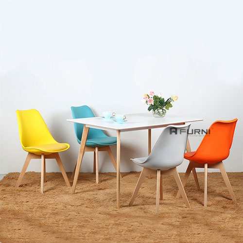 Bộ bàn ghế ăn hiện đại thoải mái kiểu dáng mới BA LEXI DSW