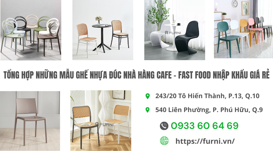 Tổng Hợp Những Mẫu Ghế Nhựa Đúc Nhà Hàng Café - Fastfood Nhập Khẩu Giá Rẻ