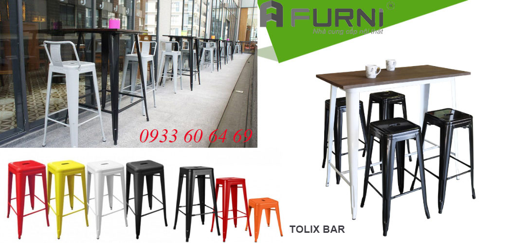 Bàn ghế Tolix bar dành cho nhà hàng, quán cafe Tp. HCM