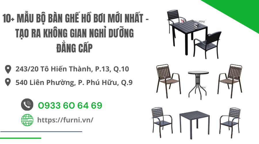 10+ Mẫu Bộ Bàn Ghế Hồ Bơi Mới Nhất – Tạo Ra Không Gian Nghỉ Dưỡng Đẳng Cấp