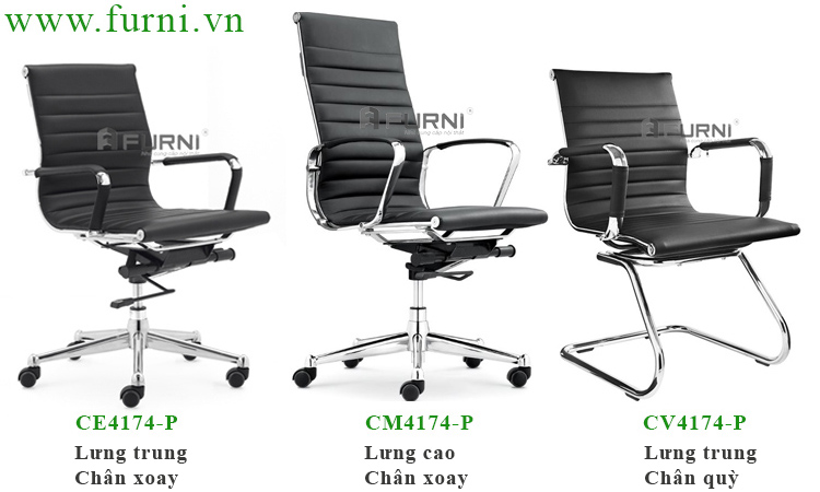 Ghế xoay bọc simili ( PVC) cao cấp mẫu mới cho nhân viên văn phòng CE4174-P