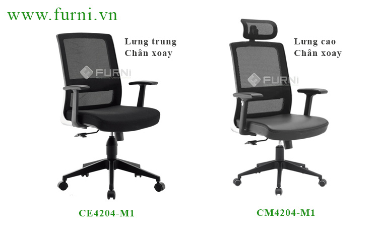 Ghế xoay lưng lưới chất lượng tốt cho nhân viên văn phòng CE4204-M1