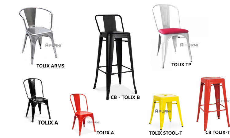 Các kiểu dáng đa dạng của dòng ghế Tolix