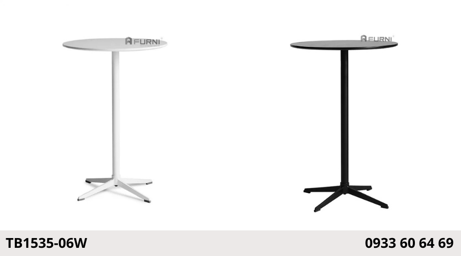 Bàn bar mặt gỗ MDF chân thép hiện đại TB1535-06W