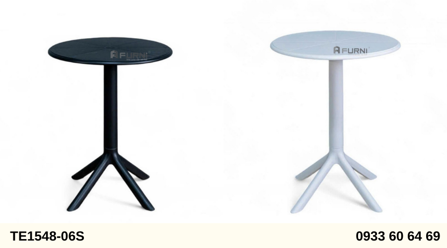 Bàn cafe tiếp khách nhựa đúc TE1548-06S