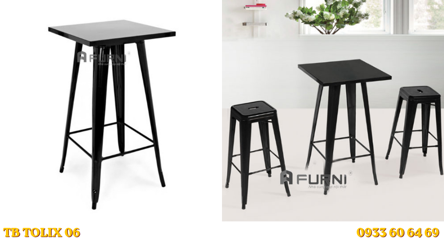 Bàn bar thép sơn tĩnh điện TB TOLIX 06