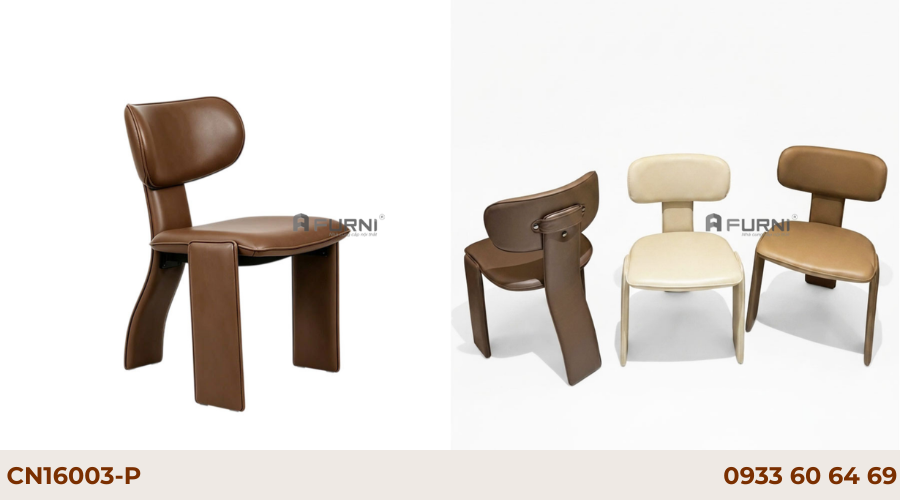 Ghế ăn bọc nệm toàn thân lưng bo cong hiện đại CN16003-P