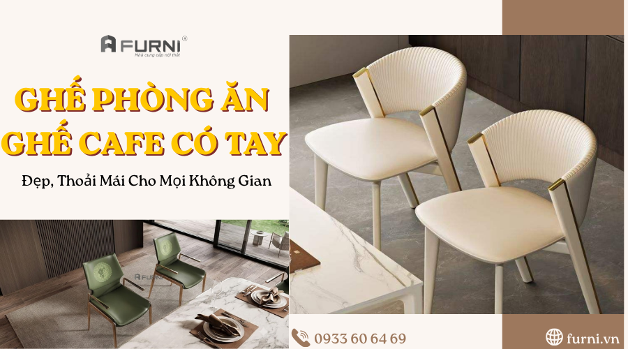 Ghế ăn ghế cafe có tay đẹp thoải mái cho mọi không gian