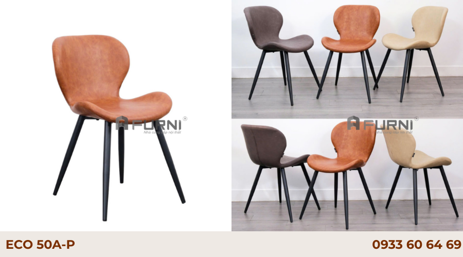 Ghế phòng ăn hiện đại nệm simili êm ái ECO 50A-P