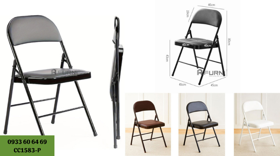 Ghế xếp gọn có nệm giá rẻ CC1583-P