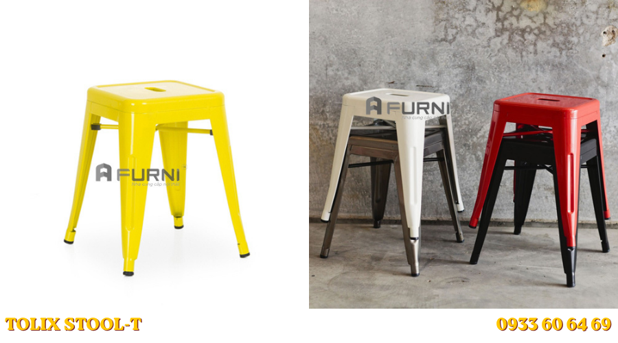 Ghế đôn Tolix Stool nhiều màu hiện đại