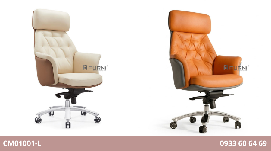 Ghế giám đốc da thật cao cấp nhập khẩu sang trọng CM01001-L
