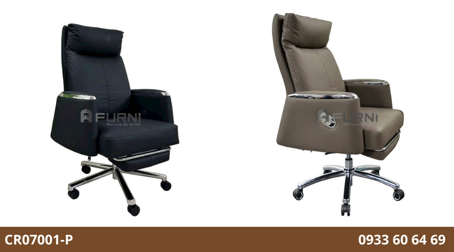 Ghế giám đốc có gác chân cao cấp CR07001-P