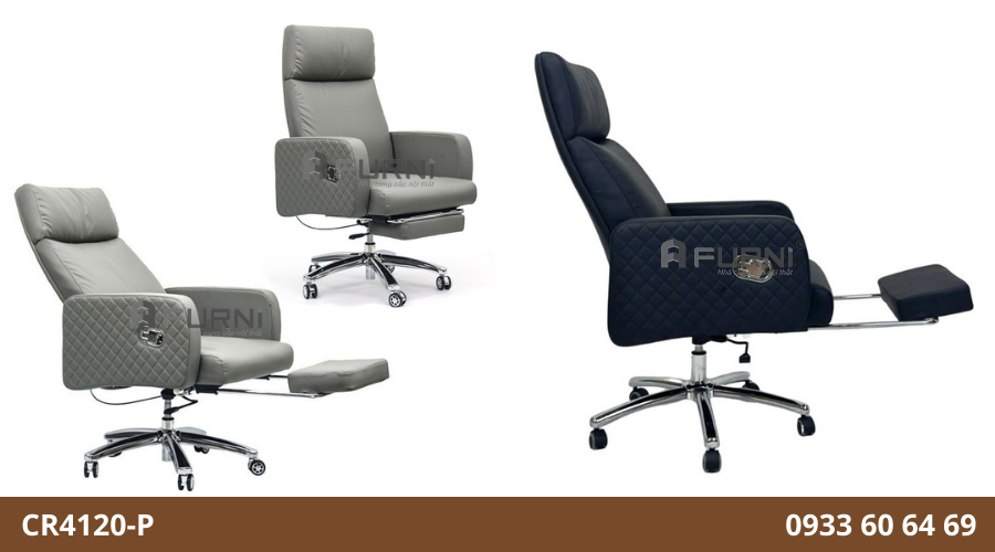 Ghế giám đốc có gác chân ngả lưng thư giãn CR4120-P