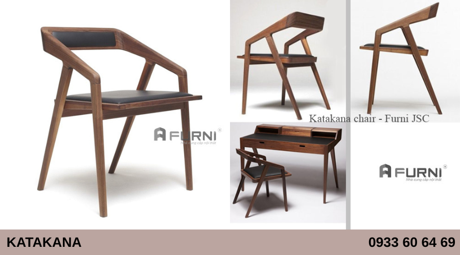 Ghế gỗ nhà hàng cafe Katakana cao cấp