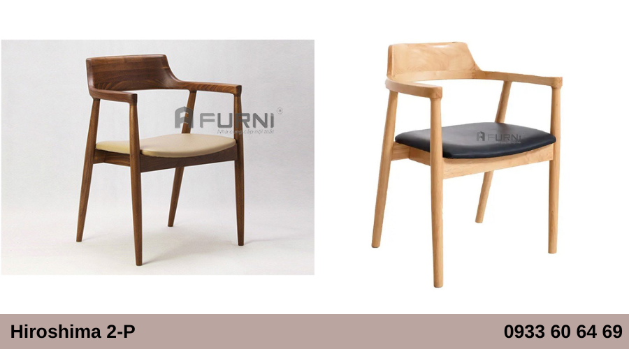 Ghế gỗ có nệm hiện đại giá rẻ tại HCM Hiroshima 2-P