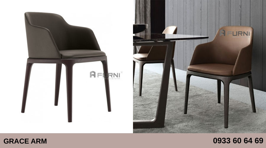 Ghế gỗ cao cấp có tay vịn Grace Arm