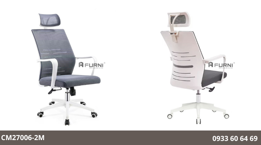 Ghế văn phòng có tựa đầu lưng lưới cao gật gù CM27006-M