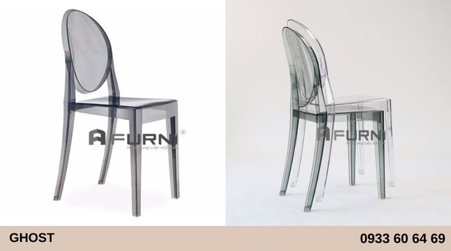 Ghế nhựa trong suốt không tay GHOST