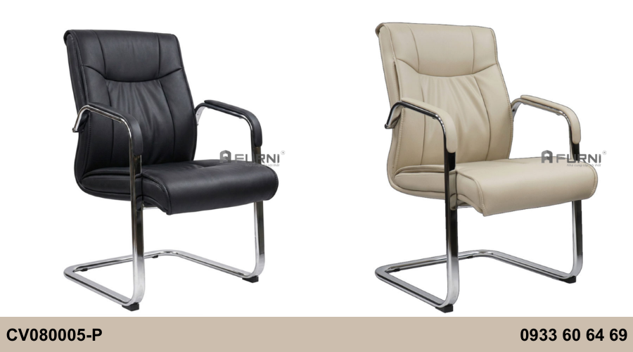 Ghế khách chân quỳ nệm dày lưng trung hiện đại CV080005-P