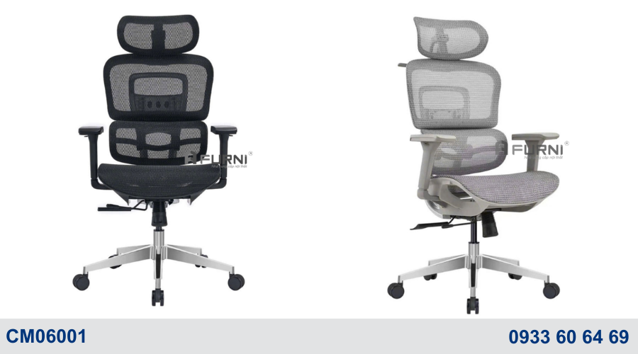 Ghế xoay văn phòng lưng cao hỗ trợ bảo vệ cột sống CM06001