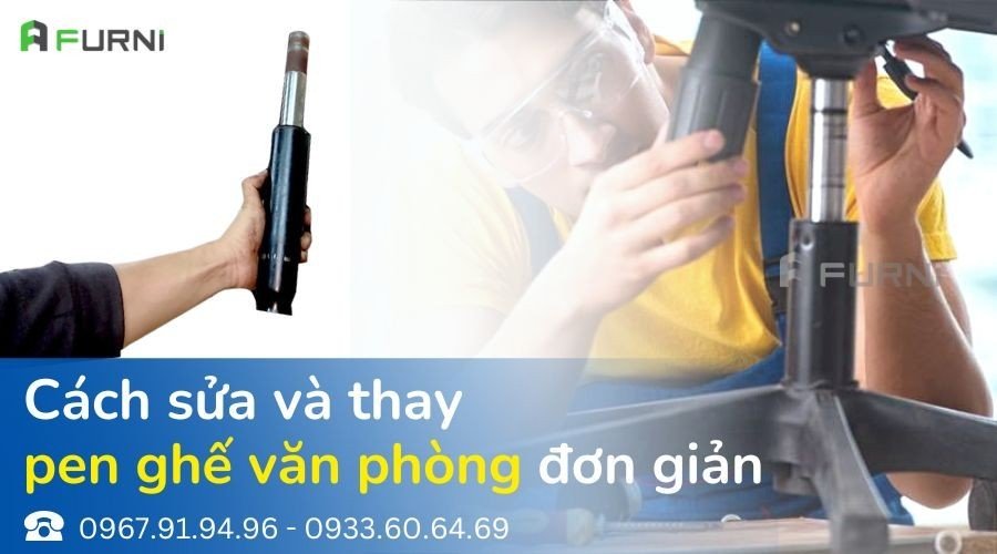 Cách Sửa Và Thay Pen Hơi Ghế Xoay Văn Phòng Bị Tụt Đơn Giản