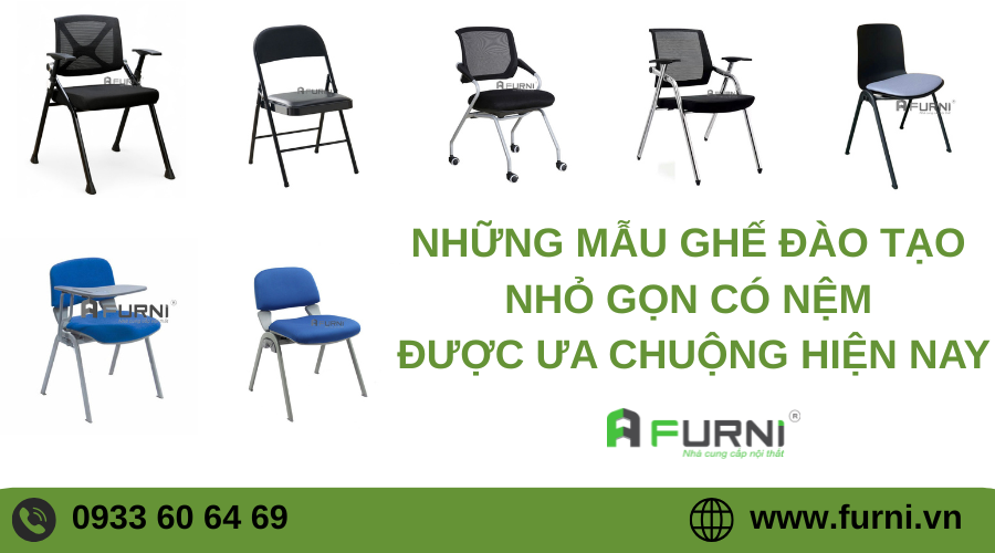 Ghế đào tạo nhỏ gọn có nệm ngồi được ưa chuộng hiện nay