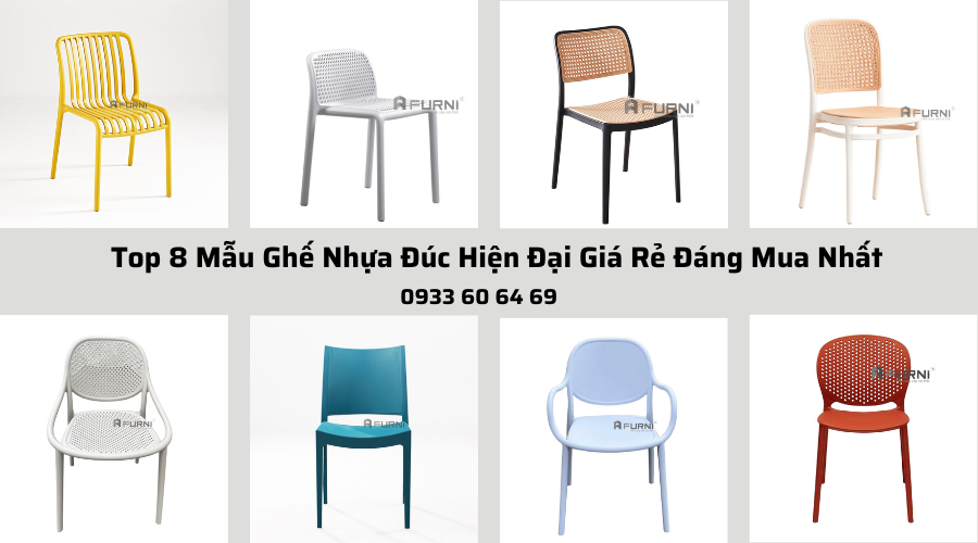 Top 8 mẫu ghế nhựa đúc hiện đại giá rẻ đáng mua nhất 