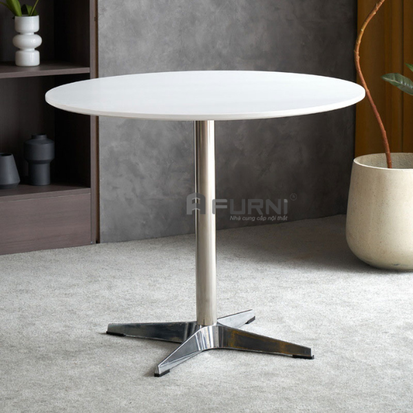 Bàn cafe tiếp khách đế chân nhôm TE1552-08W