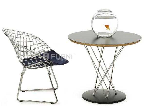 bộ ghế bàn tư vấn đẹp bàn cyclone ghế bertoia