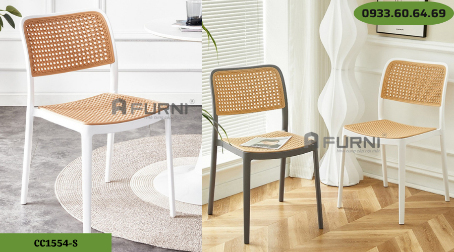 Ghế tiếp khách nhựa đúc sang trọng CC1554-S