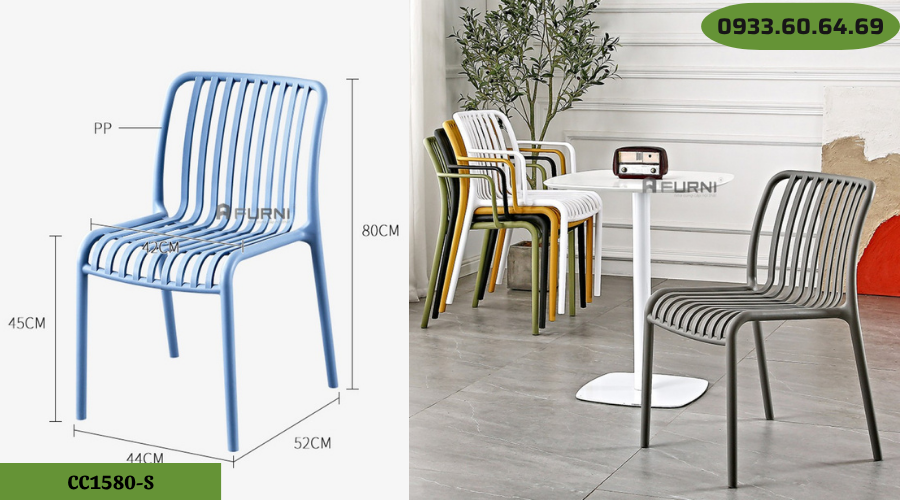 Ghế nhựa cafe đẹp hiện đại CC1580-S