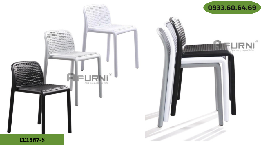 Ghế nhựa đúc giá rẻ nhỏ gọn CC1567-S