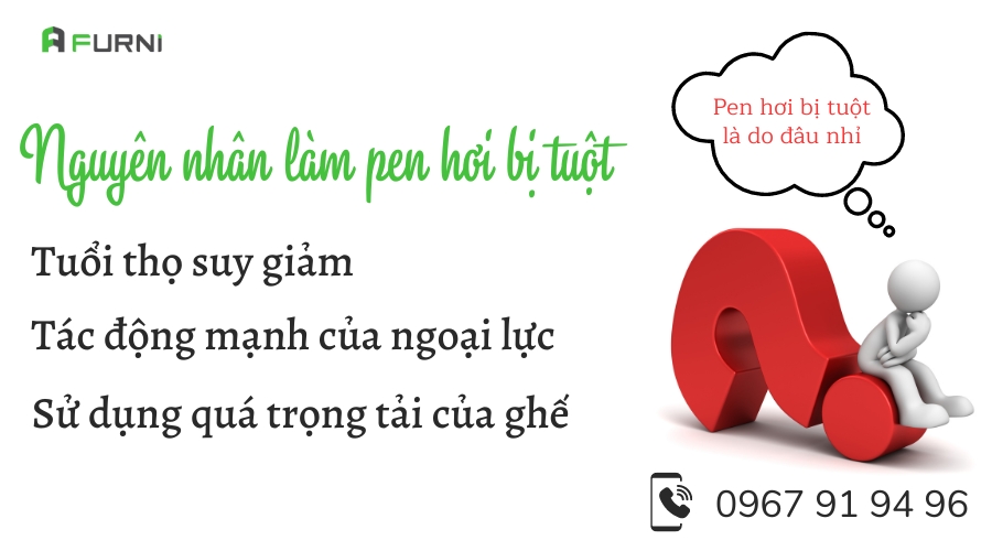 Nguyên nhân làm cho ống hơi ghế bar bị tuột không tăng giảm được nữa