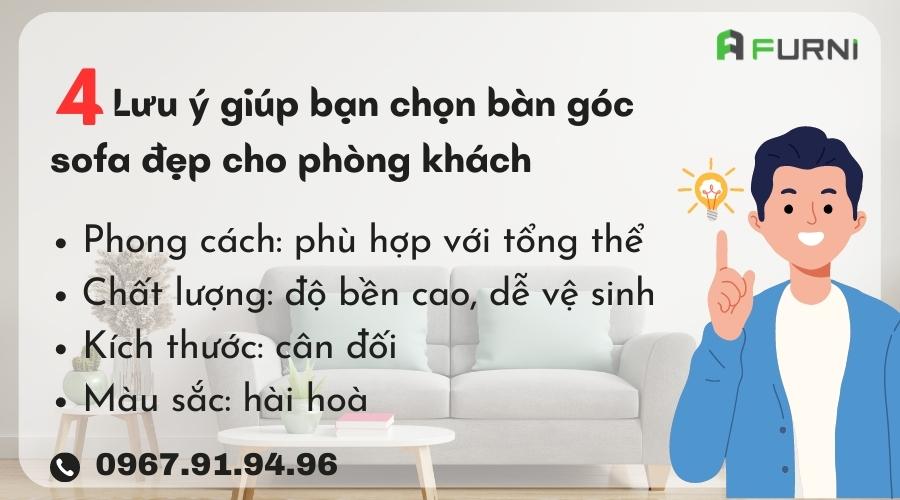 4 điều cần lưu ý giúp bạn chọn bàn trà nhỏ gọn phù hợp nhất cho ghế sofa