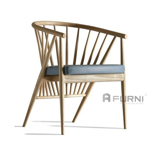 Ghế gỗ có nệm vải hiện đại