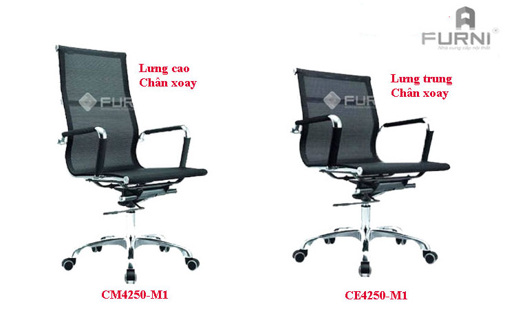 Ghế lưới hoàn toàn,chân xoay tạo cảm thoáng mát cho người dùng CM4250-M1(1)